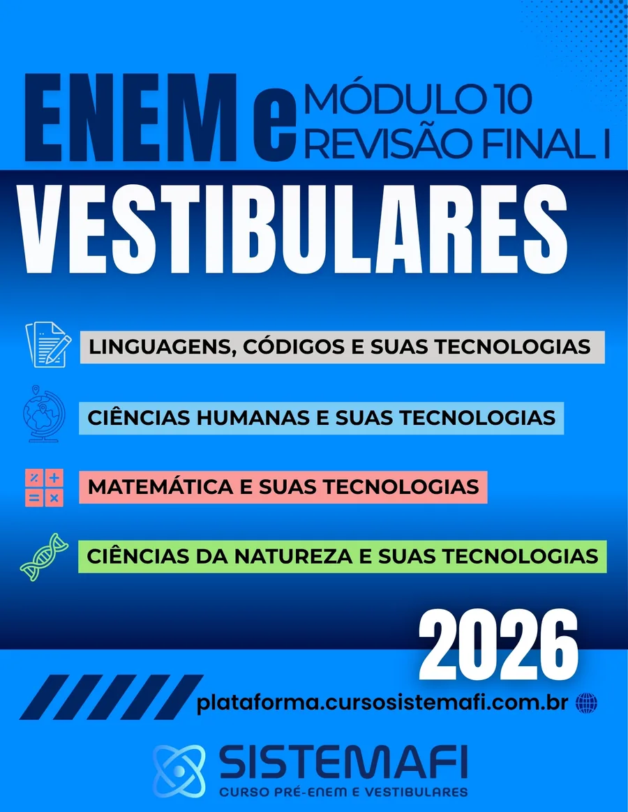 Capa do caderno ENEM e Vestibulares, Módulo 10, Revisão Final I