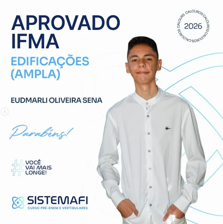 Eudmarli Oliveira Sena, Aprovado em Edificações, aprovação no IFMA 2026